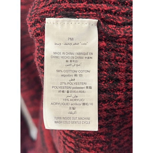 Style &‎ Co Spacedye Bell Sleeve Peplum Hem Sweater Womens Size Petite Medium PM - Picture 4 of 6